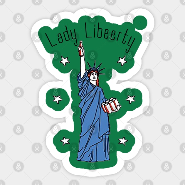 Lady Libeerty Sticker by Teefun012